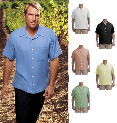 Red House - 100% Silk Herringbone Campshirt (Assorted Colors)