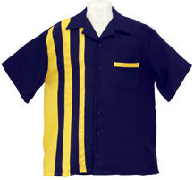 Shoopster Bowling Shirt (NAVY/YELLOW)