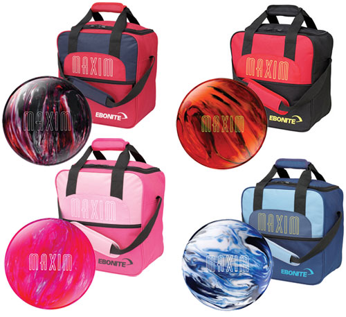 Ebonite Maxim Ball & Bag Combo (Assorted Colors)