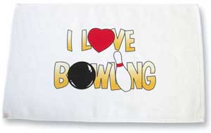 I Love Bowling Towel (#347)