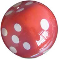 Red Hot Clear Dice Ball