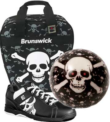 Skull Crazy Ball, Bag, and Men's Shoes Combo