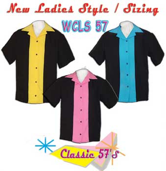 Classic 57 (Women's) Retro Bowling Shirt (Assorted Colors)
