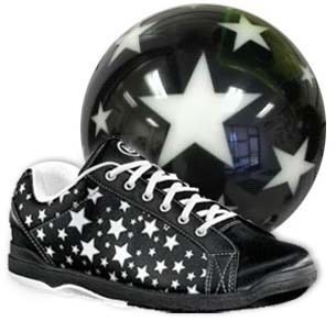Stars Ball & Women's Shoes Combo (Black/White)