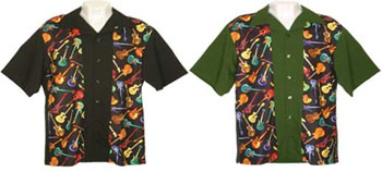 Vintage Guitar Bowling Shirt