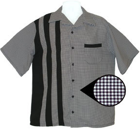 Shoopster Bowling Shirt (CHECKERED/Black)