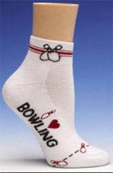 I Love Bowling Socks (Women's) (#2325)