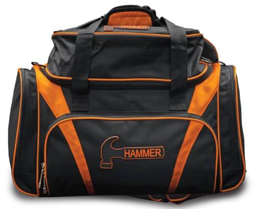 Hammer 2 Ball Premium Shoulder Tote Bowling Bag BLACK/ORANGE NEW 