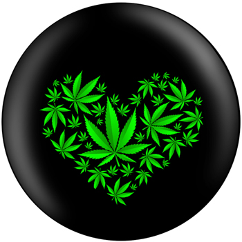 OnTheBall Heart Marijuana Leaf (Exclusive-Special Order)