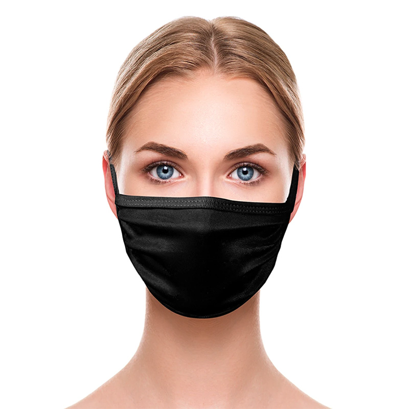 Blank Face Masks (Black) 10 Pack