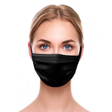 Blank Face Masks (Black) 10 Pack