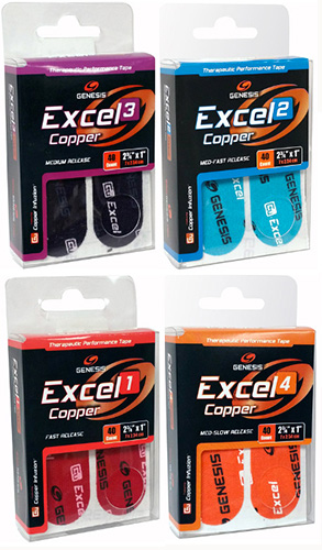 Genesis Excel Copper Infusion Tape (Assorted Colors)