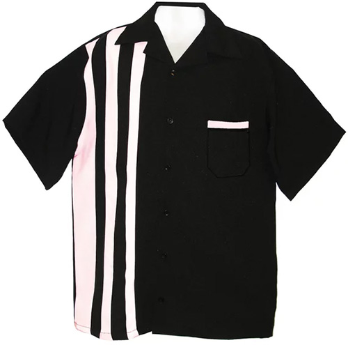 Shoopster Bowling Shirt (BLACK/PINK) Clearance