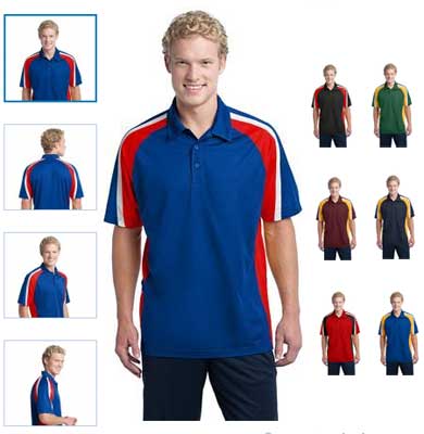 Sport-Tek ST654 Tricolor Polo (Assorted Colors)