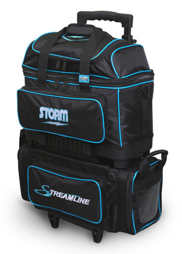 Storm Streamline Black/Blue 2 Ball Roller Bowling Bag 